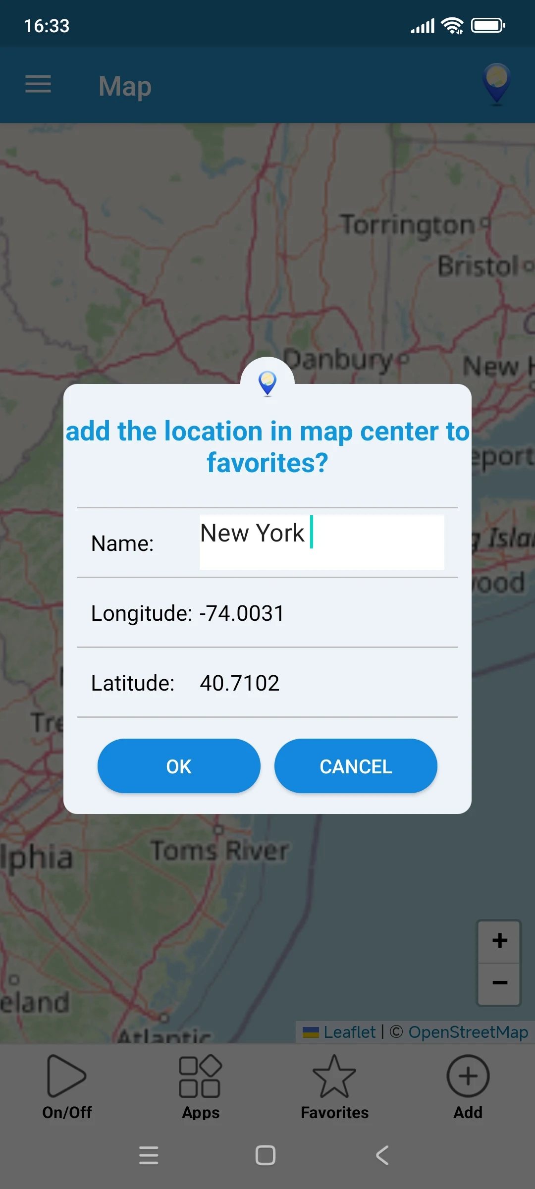 Location Mock screenshot